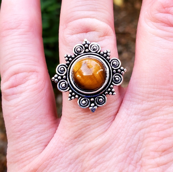 New Tiger Eye 925 Silver Ring. - Picture 7 of 16